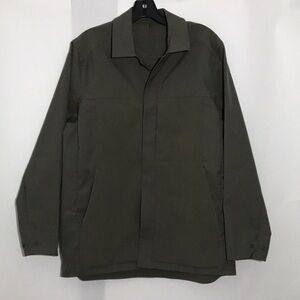 Lululemon Green Minimalist  Lululemon Snap Front Collared Jacket Sz Medium